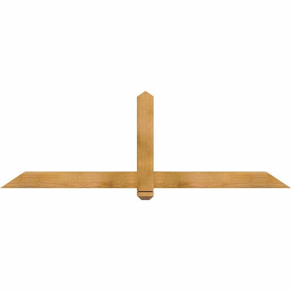 Ekena Millwork Eugene Rough Sawn Timber Gable Bracket, Western Red Cedar, 72"W x 24"H x 4"D x 4"F, 8/12 Pitch GBW072X24X0404EUG00RWR - main